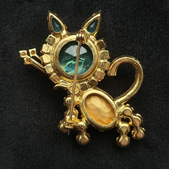 Juliana Cat Brooch Vintage RARE ! - Picture 4 of 5